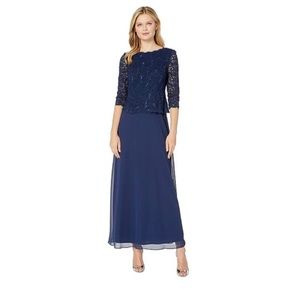 Navy Alex Evenings Formal Dress